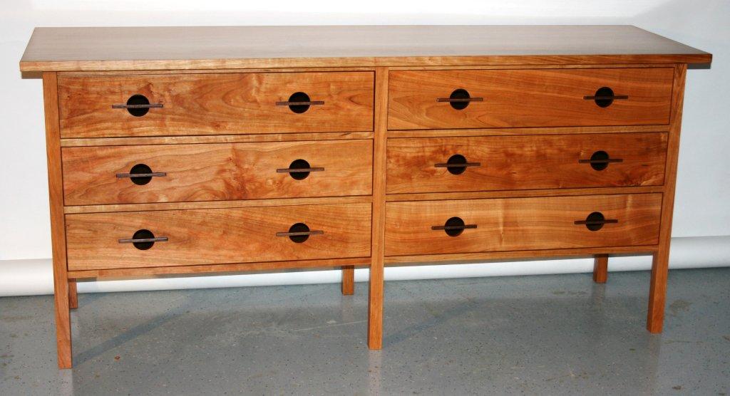 Solid cherry dresser with dovetail drawers