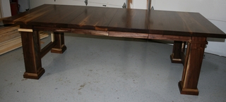 Solid walnut Frank Lloyd Wright-inspired table